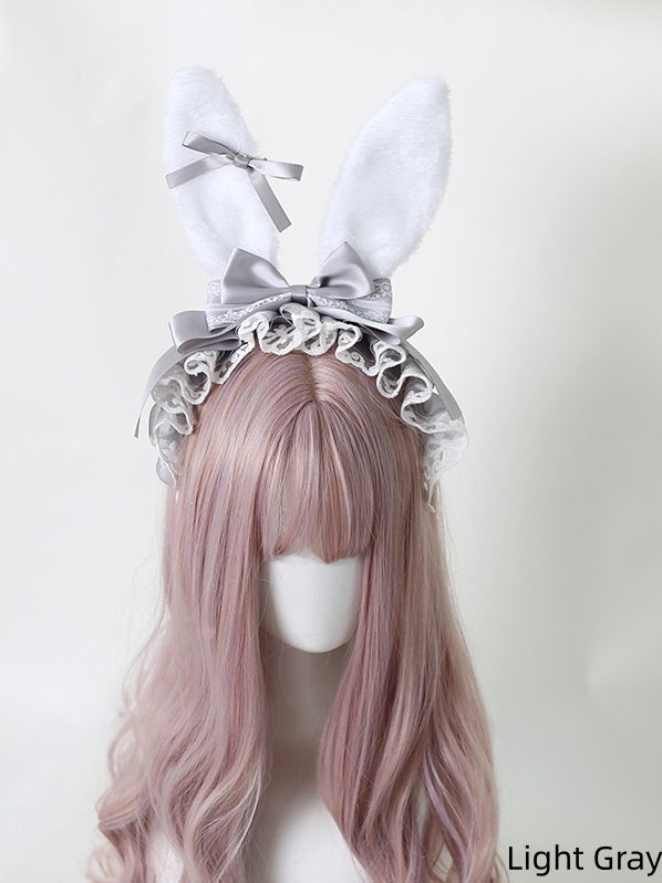 9 Colors Sweet Lolita Bowknot Bunny Ear KC with Detachable Small Bowknots
