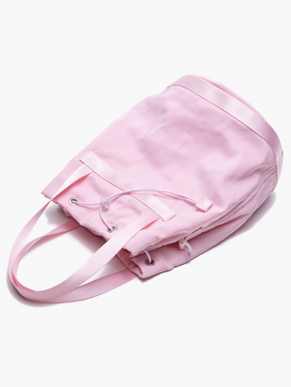 Deamy & Large Capacity Pink Drawstring Bucket Bag In Kawaii Style