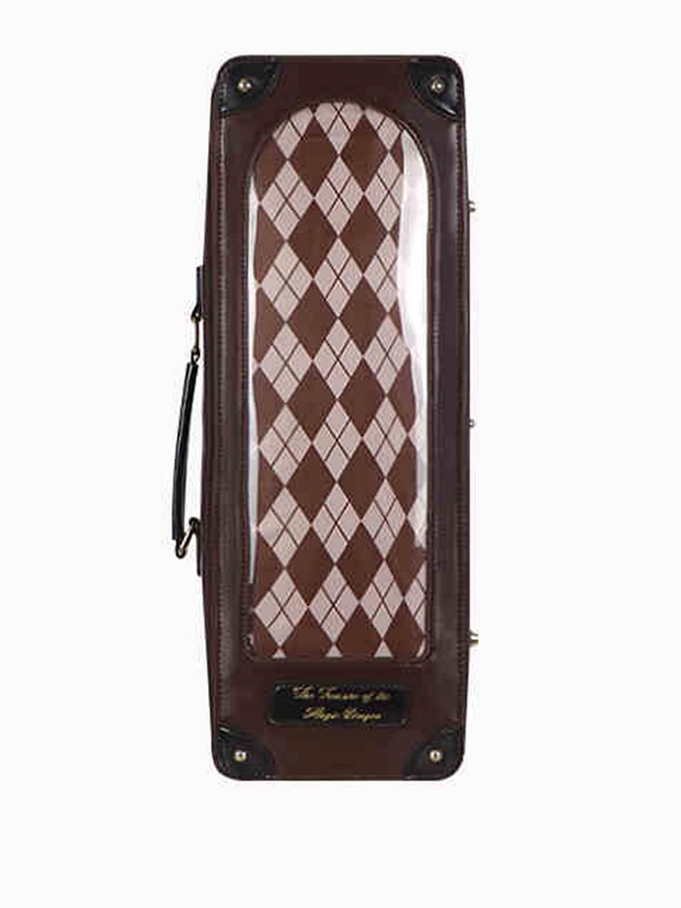 Brown Diamond Pattern 1/4 Scale BJD Doll Bag with Two Straps