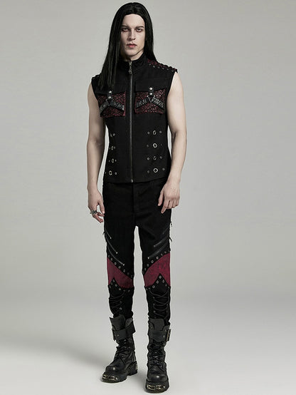 Black and Red Punk Personalized Vest