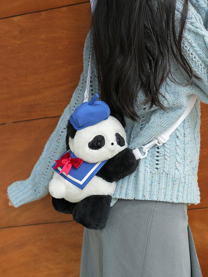 Blue Bowknot Decorated Sailor Collar + Blue Hat Middle/Large Size