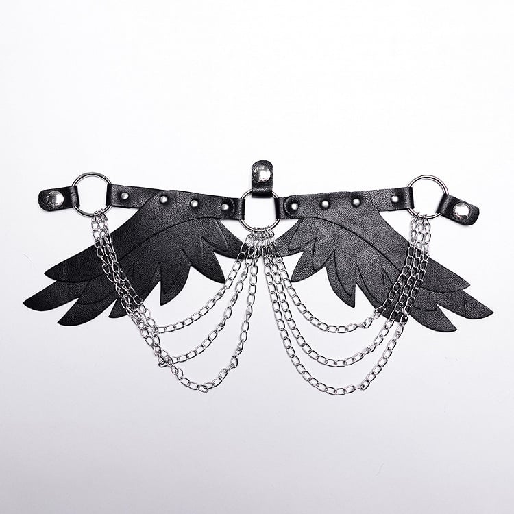 Black Punk Feather Wing Harness