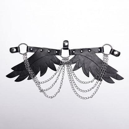 Black Punk Feather Wing Harness