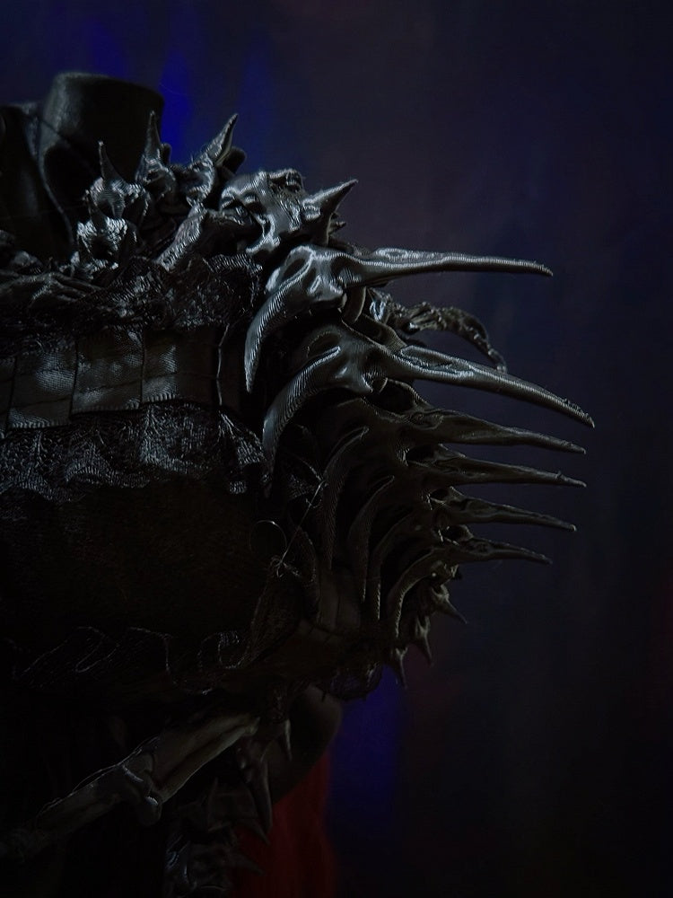 Dragon Bone Skeleton Dark Gothic Style Satin Mini Top Hat Clip