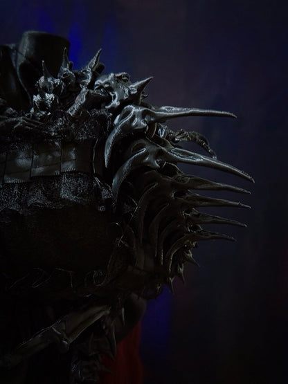 Dragon Bone Skeleton Dark Gothic Style Satin Mini Top Hat Clip