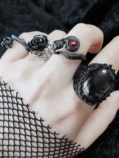 5 Options Gothic Punk Snake Ring
