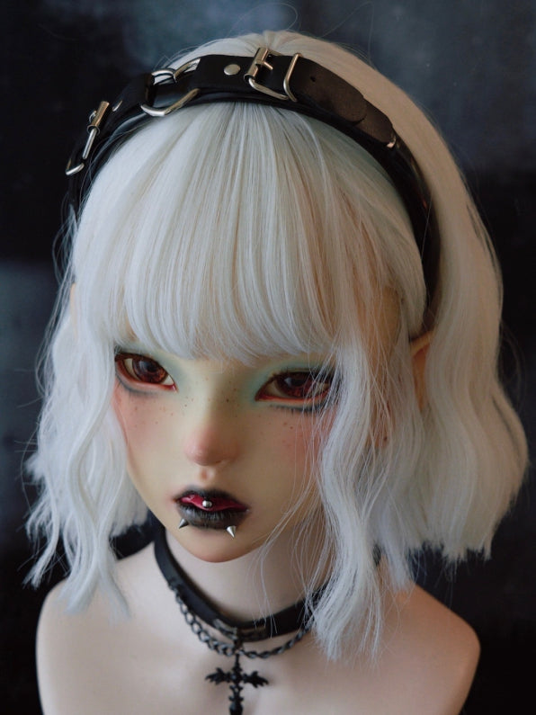 Black Gothic Buckle Decorated Heart Design KC