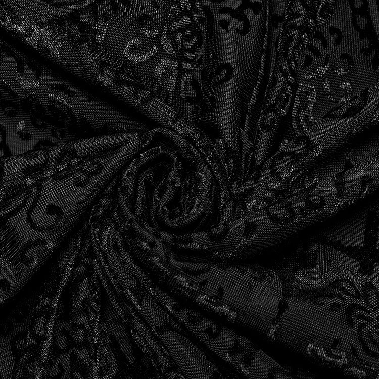 Black Goth High Collar T-shirt