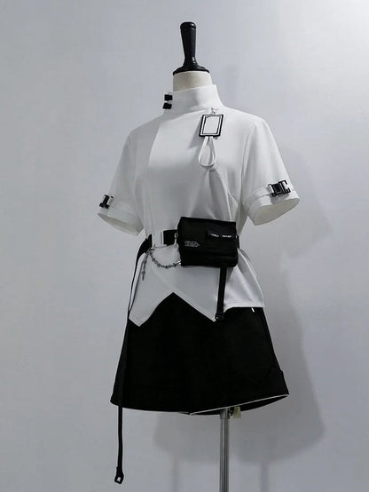 Cyberpunk Black Urban Techwear Ouji Lolita Shorts