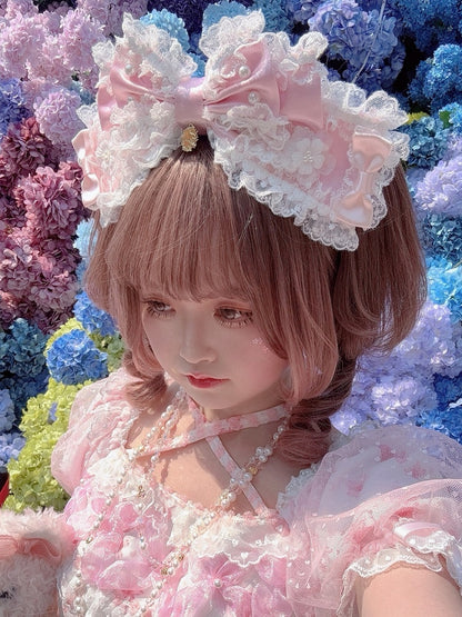 5 Color Options Beaded Decorated Lace Trim Bowknot KC