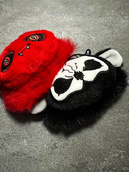 Black and White Grim Reaper Gothic Plush Hairclip