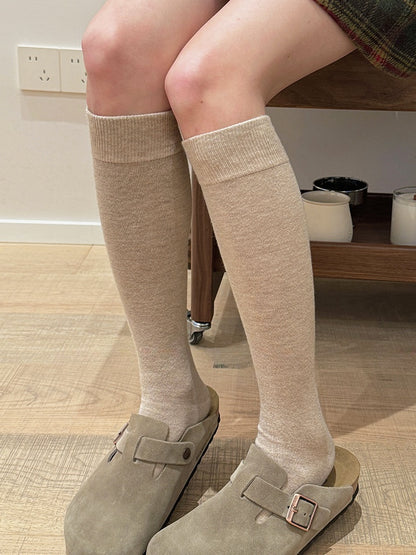 White/Milk White/Camel/Dark Coffee/Grey/Black Thicken Underknee Stockings