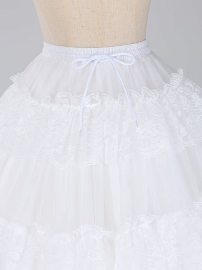 White 65cm Puffy Multi-layered A-line Petticoat