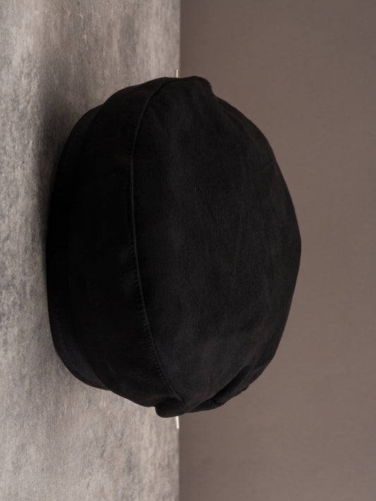 Black Gothic Star Charm Heart Buckle Design Beret Hat With Chain