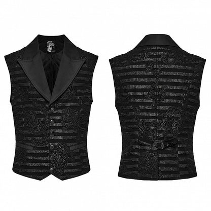 Striped Jacquard Goth Waistcoat