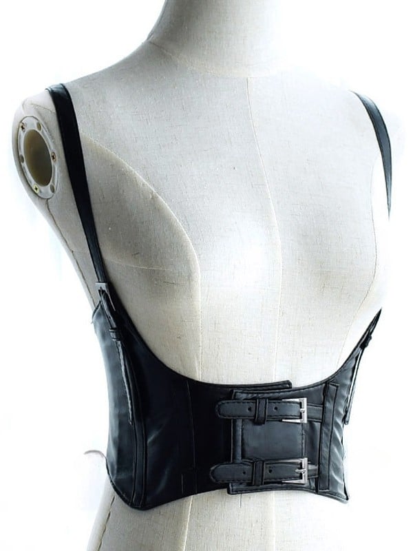 Black/Coffee/Brown/White Gothic Punk PU Corset Belt