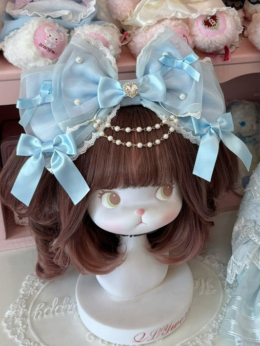 4 Color Options Beaded And Rhinestone Decorated Bowknot KC