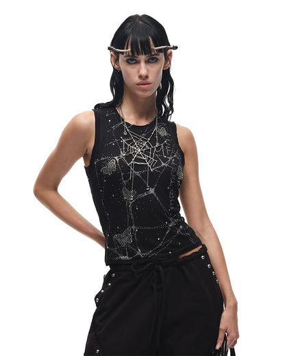 Dripping Spider Web Necklace