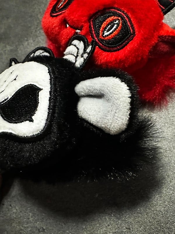 Black and White Grim Reaper Gothic Plush Hairclip