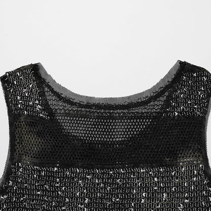 Black and Green Punk Daily Striped Vest