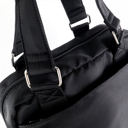 Black & Dark Gray Letters Embroidery Ita Bag