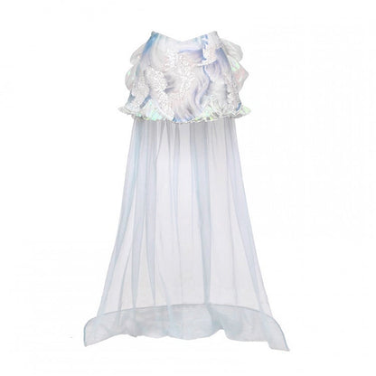 Fairy Goth Bead and Sequin Details Skirt with Detachable Tulle Train