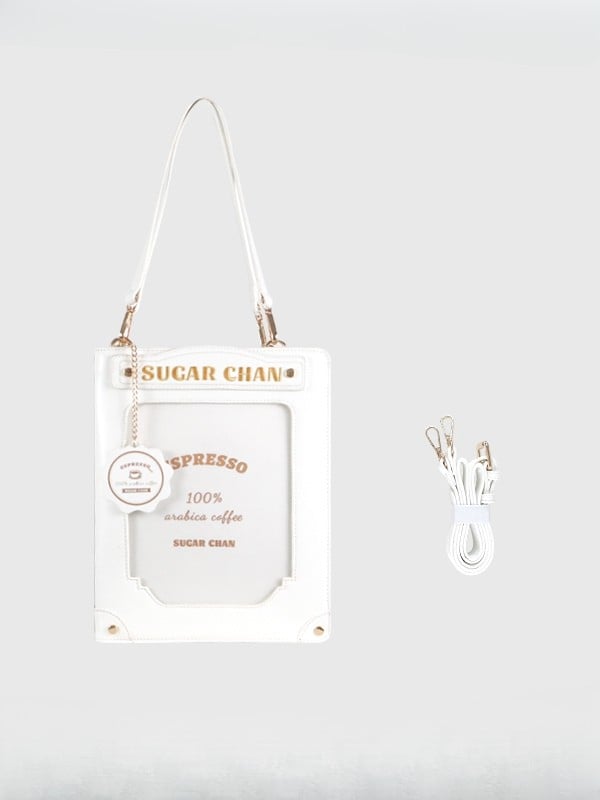 White Letter Decorated Ita Bag