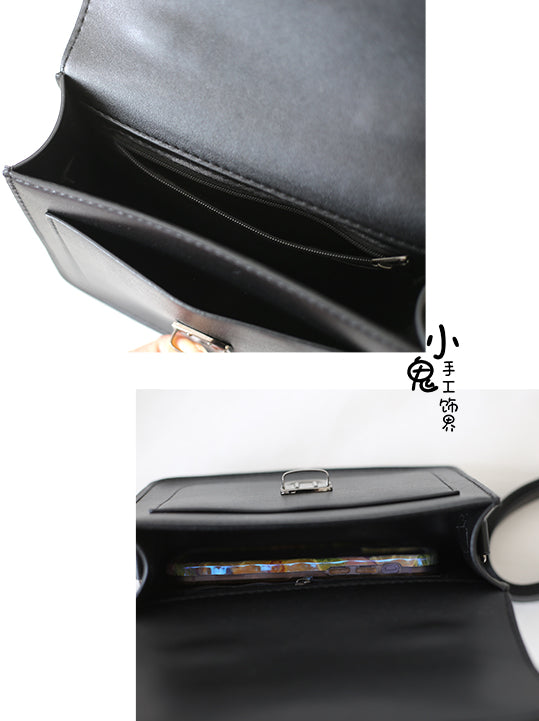 Preppy Style Jirai Kei Bowknots JK Flap Shoulder Bag 3 Color Options Landmine Style Crossbody