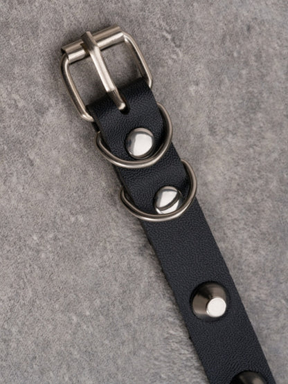 Black Gothic Demon Mask Pendant Studs Design Buckle Choker