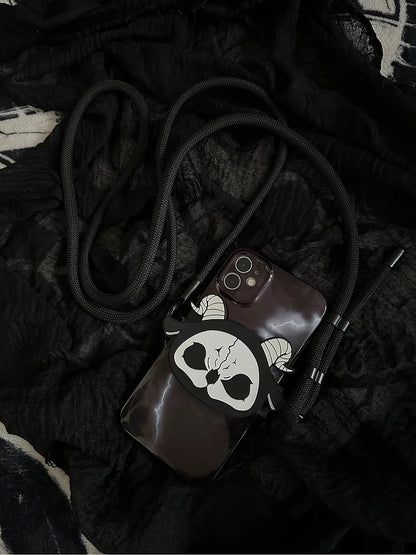 Black and White Grim Reaper Gothic Mobile Phone Back Clip