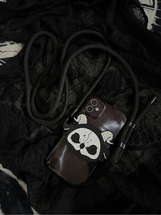 Black and White Grim Reaper Gothic Mobile Phone Back Clip