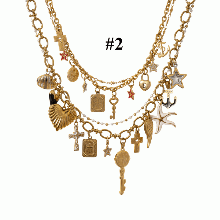 6 Options Punk Cross Charm Necklace/Waist Chain