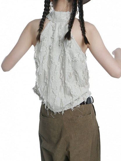 Light Khaki Wasteland Punk Tank Top