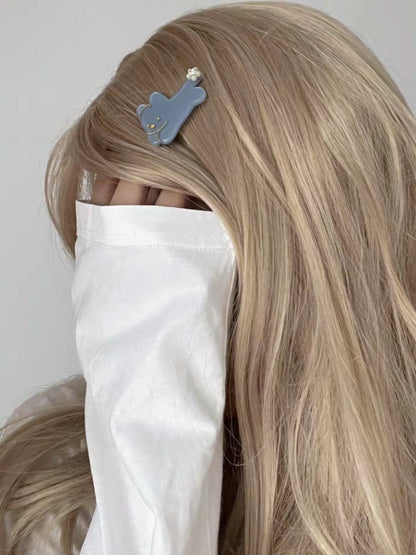 4 Color Options Rhinestone Decorated Puppy Hairclip