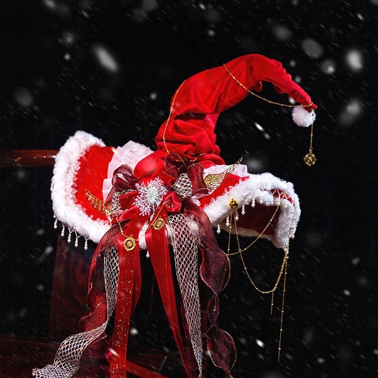 Red & White Wizard Halloween Witch Hat 2 Options