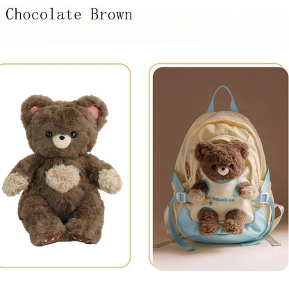 Yellow&Green Cut-out Design Backpack With 5 Options Detachable Plushie