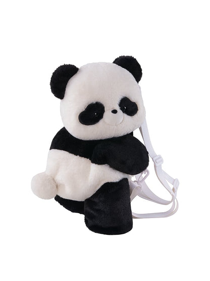 Cute Giant Panda Black and White 42cm Plush Backpack/Crossbody