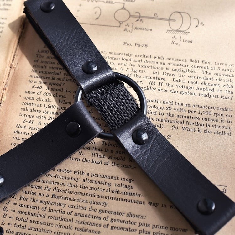 Cyberpunk Y2K Black PU Garter