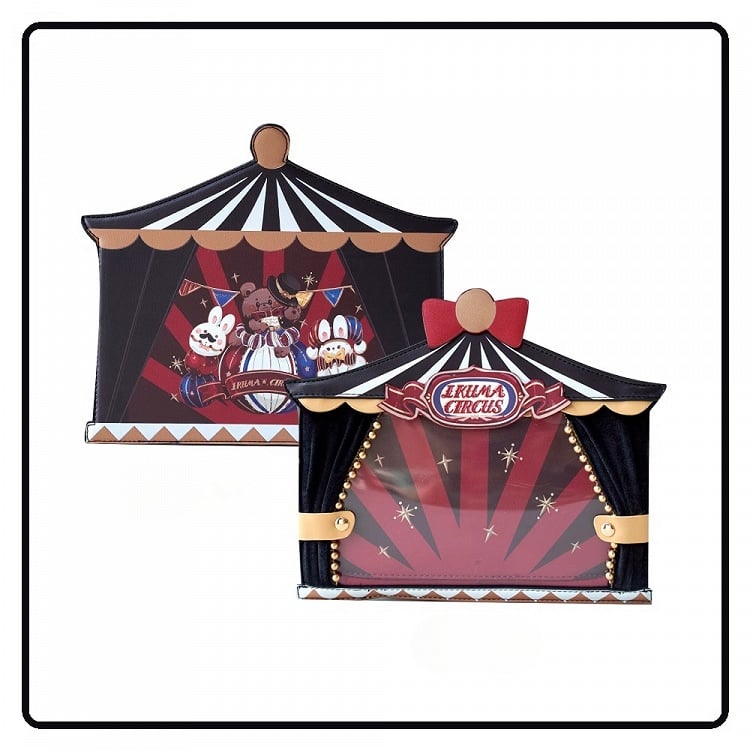 Black Circus Sweet Bunny and Bear Print Ita Bag