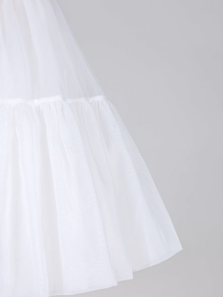 White 60cm Three Layers A-line Petticoat
