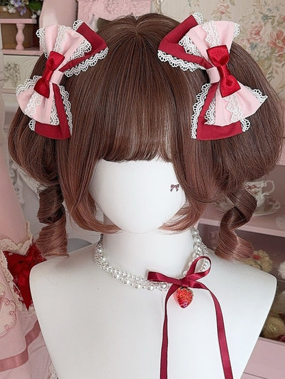 3 Color Options Lace Trim Bowknot Hairclip