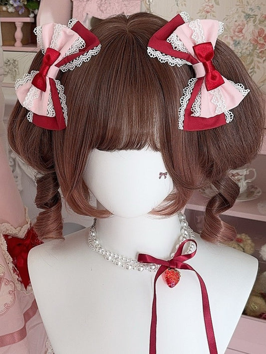 3 Color Options Lace Trim Bowknot Hairclip