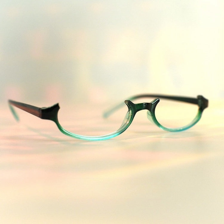 Green Cyberpunk Semi-rimless Glasses Lensless Eyeglasses Frame
