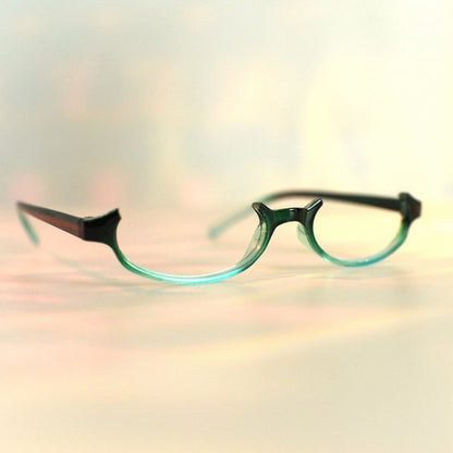Green Cyberpunk Semi-rimless Glasses Lensless Eyeglasses Frame