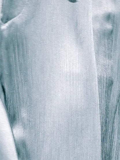 Vintage Blue Moon Light Cascading Ruffle Accents Top/Straight-leg Cut Pants