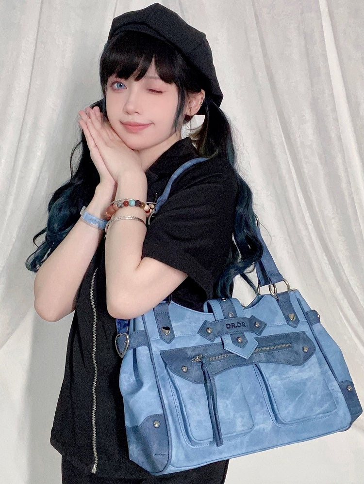 Sky Blue Motorcycle Ita Shoulder Bag