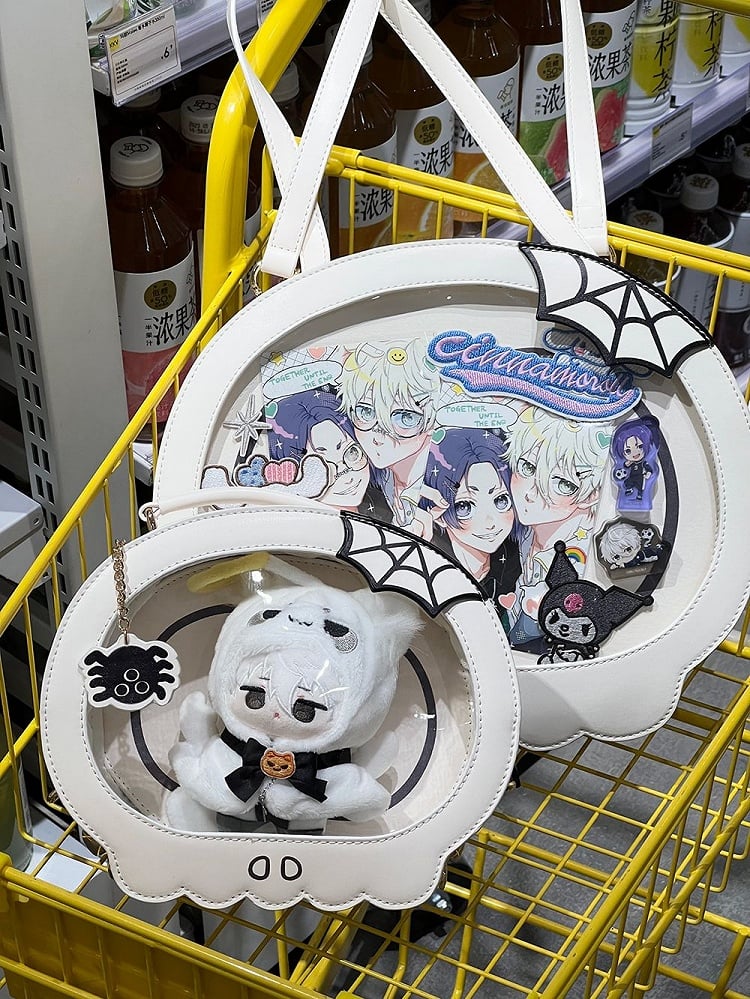 Halloween White Skeleton Ita Bag Large/Small Version