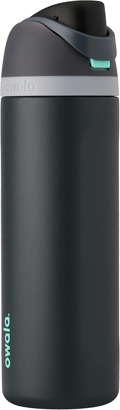 Owala FreeSip Insulated Stainless Steel Water Bottle with Straw for Sports, Travel, and School BPA-Free Sports Water Bottle, 24 oz, Beach House