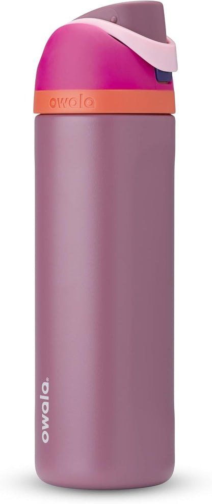 Owala FreeSip Insulated Stainless Steel Water Bottle with Straw for Sports, Travel, and School BPA-Free Sports Water Bottle, 24 oz, Beach House
