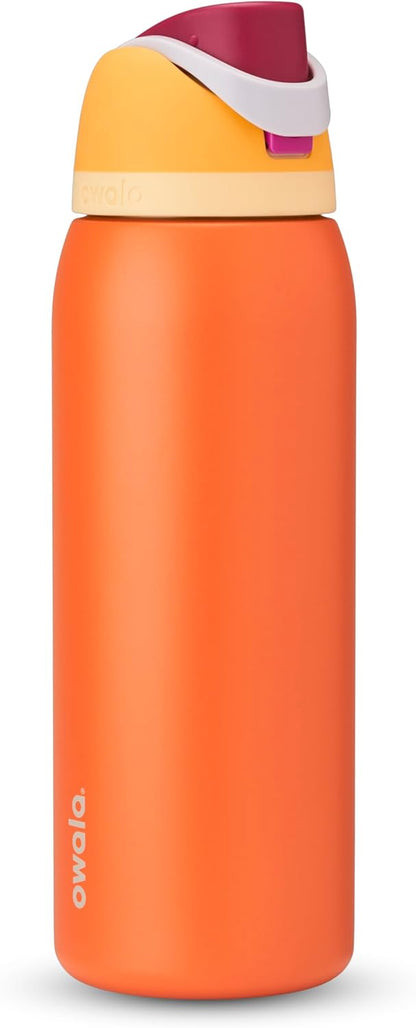 Owala FreeSip Insulated Stainless Steel Water Bottle with Straw for Sports, Travel, and School BPA-Free Sports Water Bottle, 24 oz, Beach House